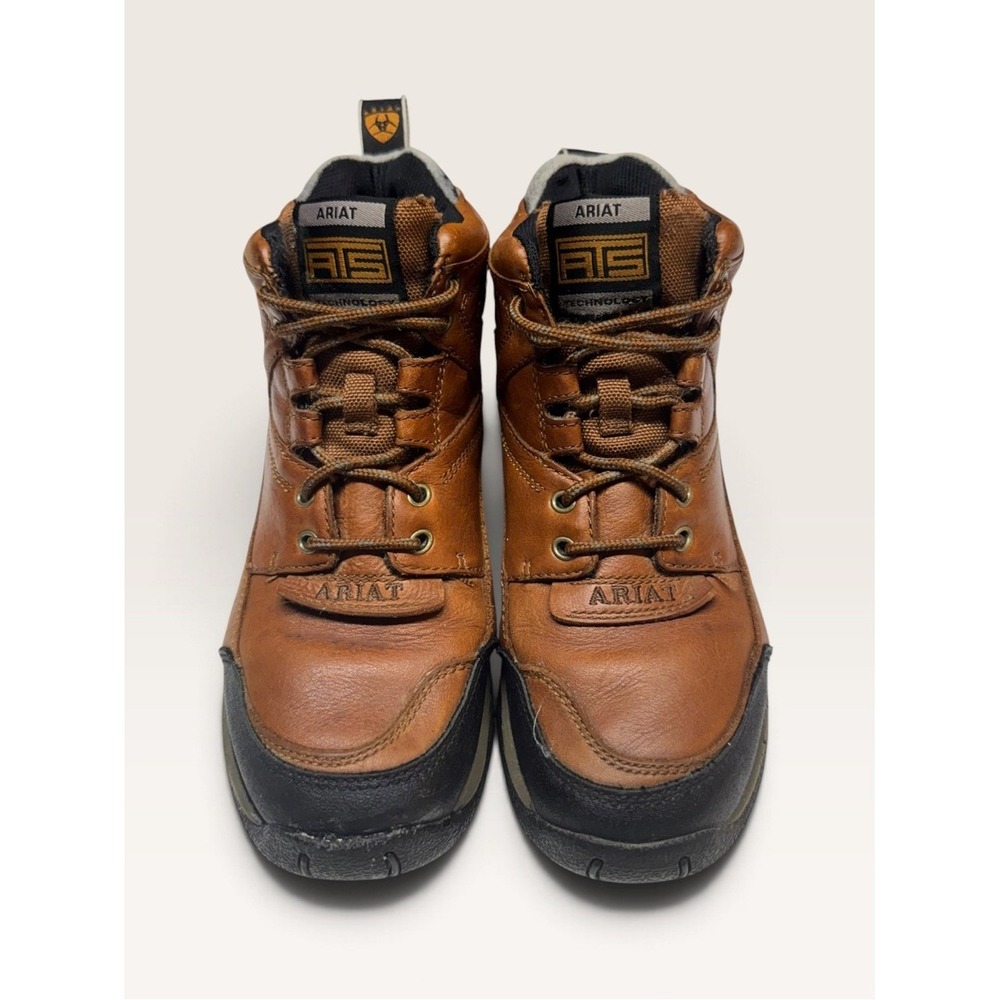 Ariat ATS Leather Lace Up Ankle Boots Size 7 Rugged Hiking Work Utility Boots - Picture 2 of 7
